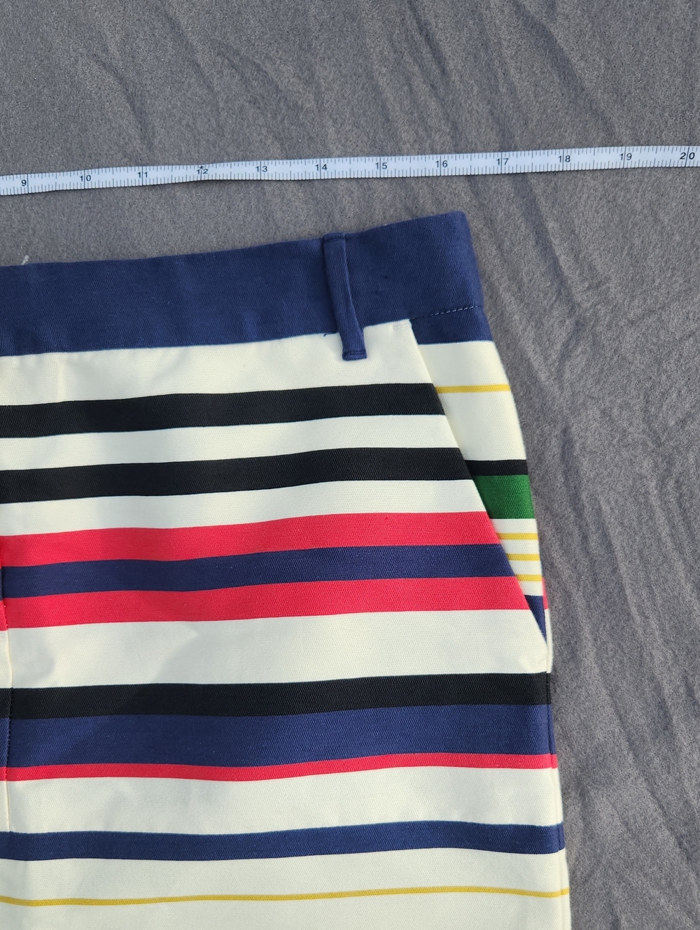 J.Crew Striped A-Line Mini Skirt with Pockets Size 8 - Picture 6 of 9